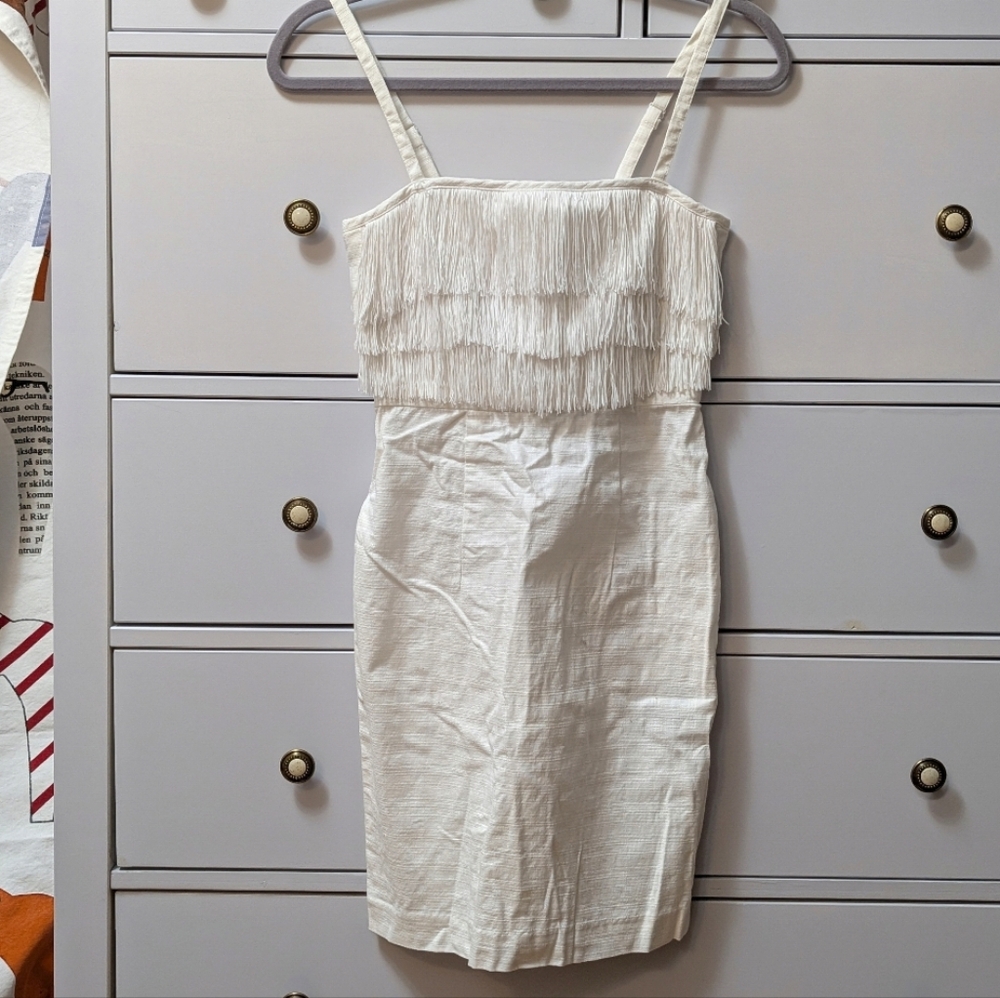 H&M Size 2 White Fringe Dress